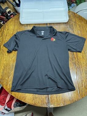 Knights Apparel Men's Short Sleeve Lousiville Shirt Size Large Black Polo